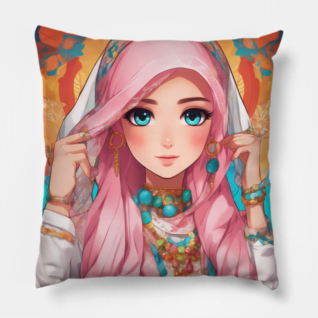Anime Girl Pillow by animegirlnft