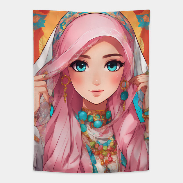 Anime Girl Tapestry by animegirlnft