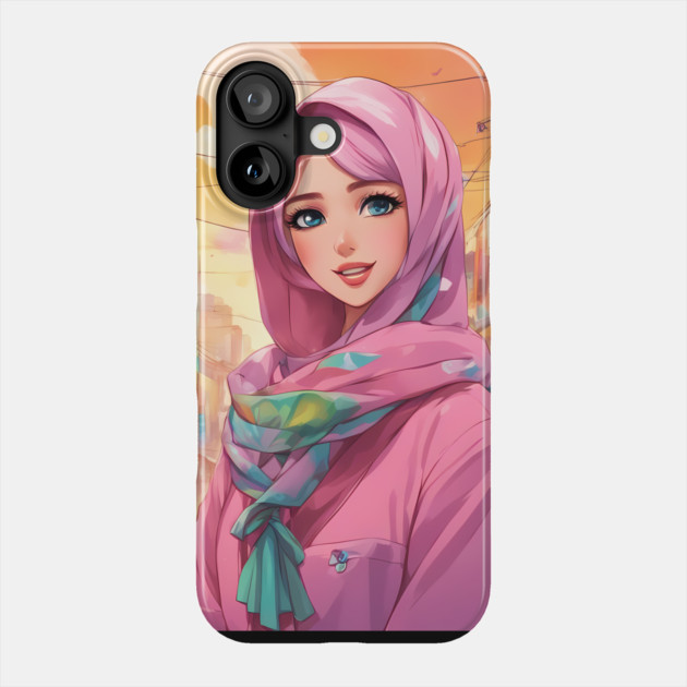 Islam Hijab Anime Girl Phone Case by animegirlnft