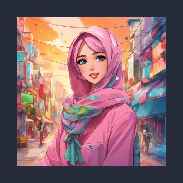 Islam Hijab Anime Girl by animegirlnft