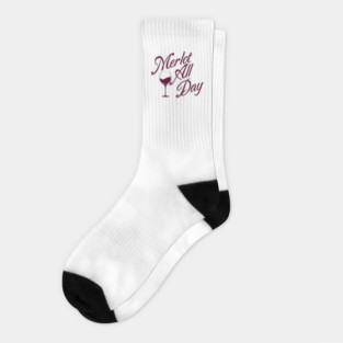 Funny Merlot All Day Socks