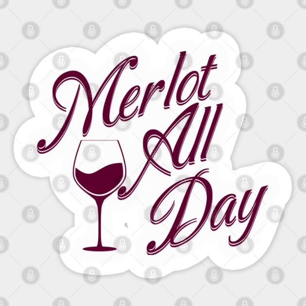 Funny Merlot All Day Sticker by HolidayBug