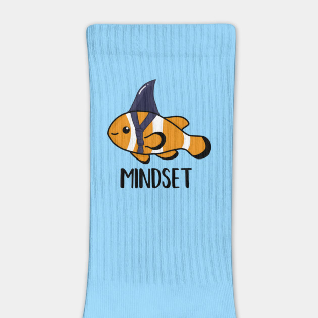 Motivational, Mindset is Everything Goldfish Shark Funny by logiamerch