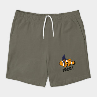 Motivational, Mindset is Everything Goldfish Shark Funny Shorts