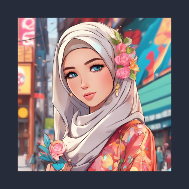 Hijab Islam Muslim Anime Girl by animegirlnft