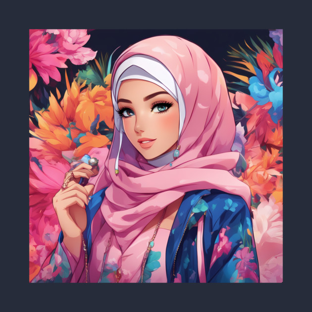 Islam Muslim Hijab Anime Girl by animegirlnft