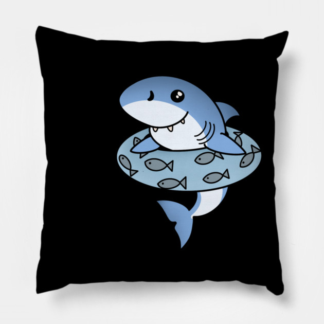 Kawaii Shark, Love Sharks Pillow by logiamerch