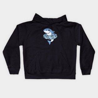 Kawaii Shark, Love Sharks Kids Hoodie