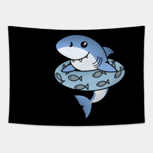 Kawaii Shark, Love Sharks Tapestry
