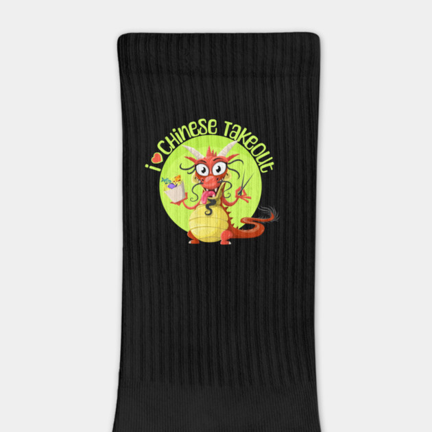 I Love Chinese Takeout, red dragon by HolidayBug