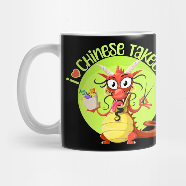I Love Chinese Takeout, red dragon by HolidayBug