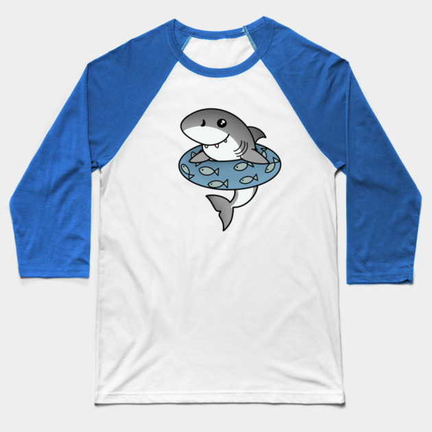 Kawaii Shark, Love Sharks Baseball T-Shirt by logiamerch