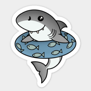 Kawaii Shark, Love Sharks Sticker