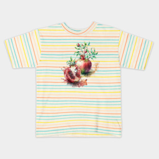 Watercolor Pomegranates Kids T-Shirt