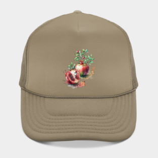 Watercolor Pomegranates Hat