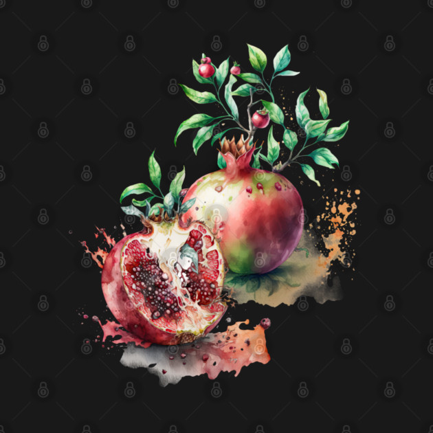 Watercolor Pomegranates by HolidayBug
