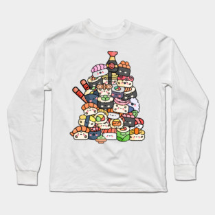 Cute Sushi Tower Long Sleeve T-Shirt