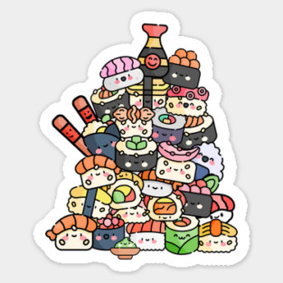 Cute Sushi Tower Sticker