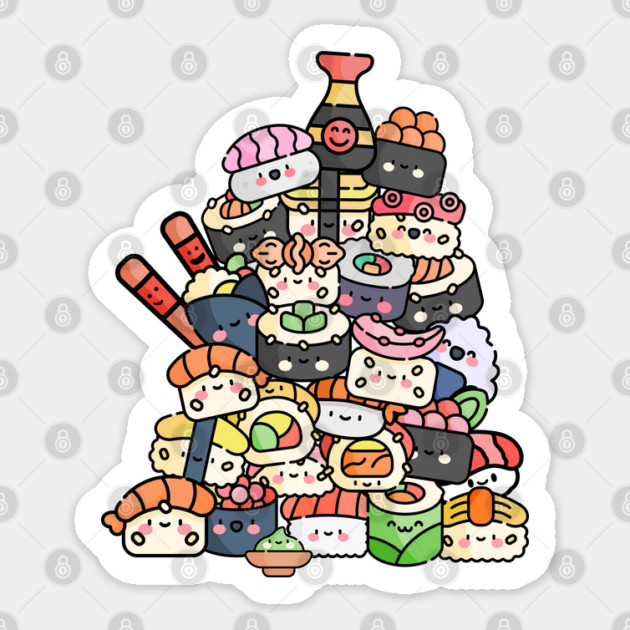 Cute Sushi Tower Sticker by HolidayBug
