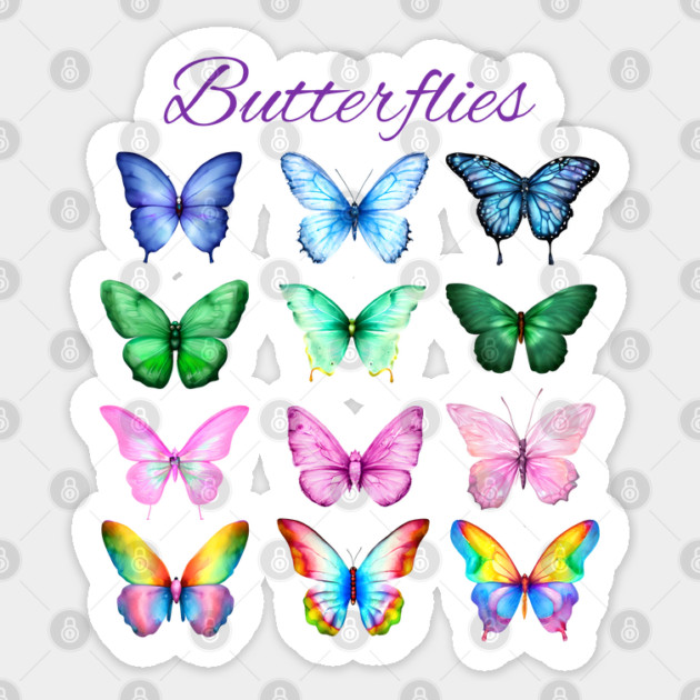 Pretty Colorful Butterflies collection Sticker by Luxinda