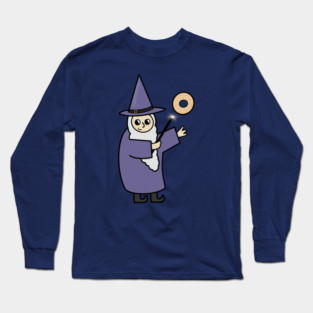Funny Wizard, Donut Lover Long Sleeve T-Shirt