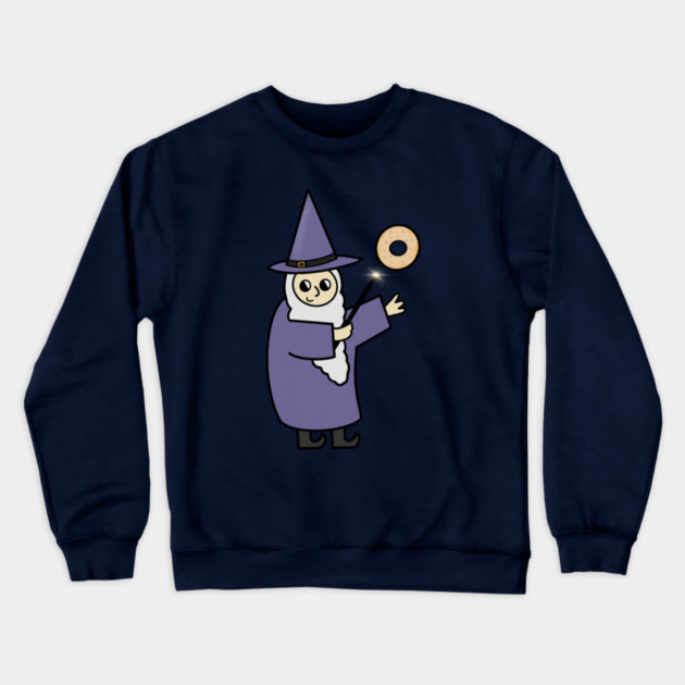 Funny Wizard, Donut Lover Crewneck Sweatshirt by logiamerch