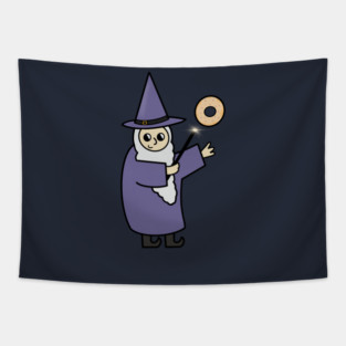 Funny Wizard, Donut Lover Tapestry