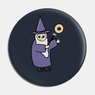 Funny Wizard, Donut Lover Pin