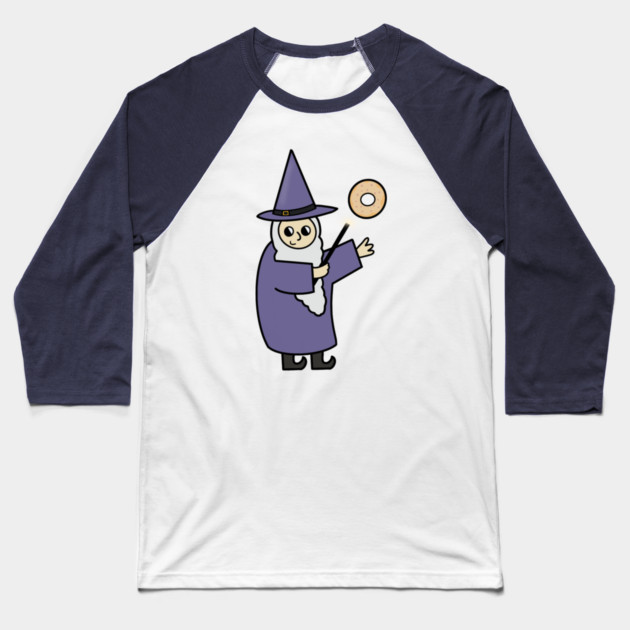 Funny Wizard, Donut Lover Baseball T-Shirt by logiamerch
