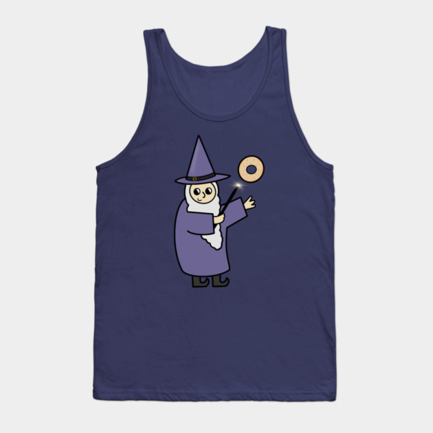 Funny Wizard, Donut Lover Tank Top by logiamerch