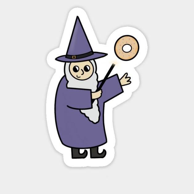 Funny Wizard, Donut Lover Sticker by logiamerch