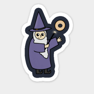 Funny Wizard, Donut Lover Magnet