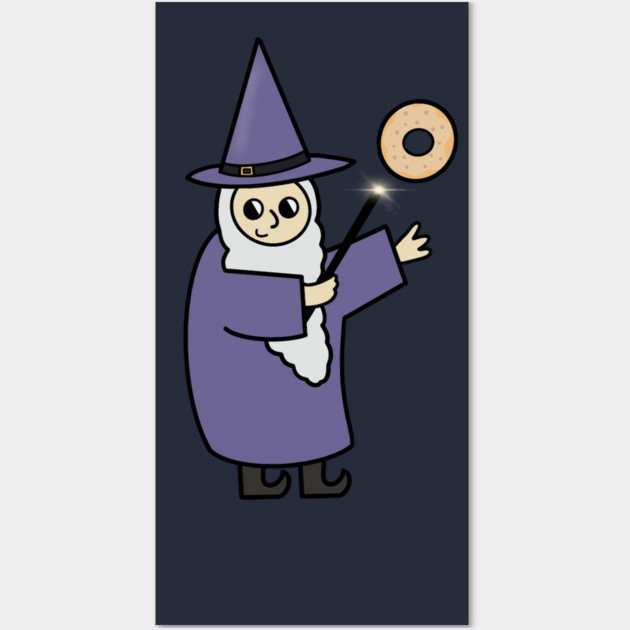 Funny Wizard, Donut Lover Wall Art by logiamerch