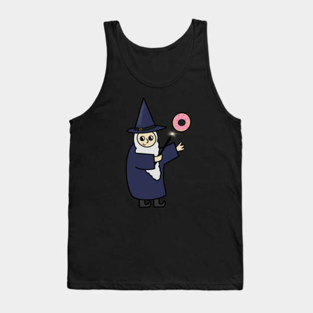 Funny Wizard, Donut Lover Tank Top by logiamerch