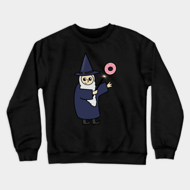 Funny Wizard, Donut Lover Crewneck Sweatshirt by logiamerch