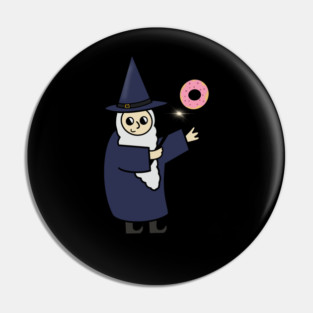 Funny Wizard, Donut Lover Pin