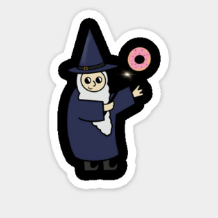 Funny Wizard, Donut Lover Magnet