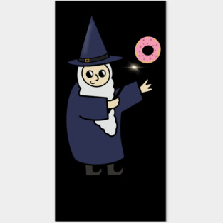 Funny Wizard, Donut Lover Posters and Art