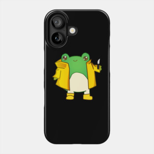 Kawaii Fog holding a Knife, Funny Frog Lover Phone Case