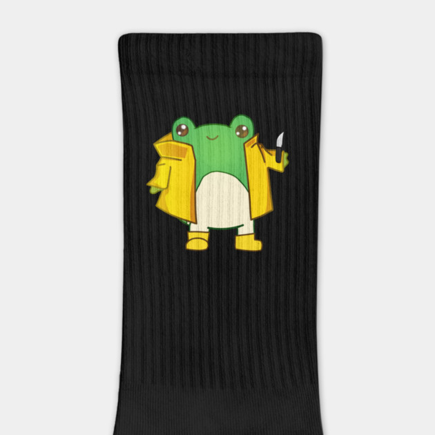 Kawaii Fog holding a Knife, Funny Frog Lover by logiamerch