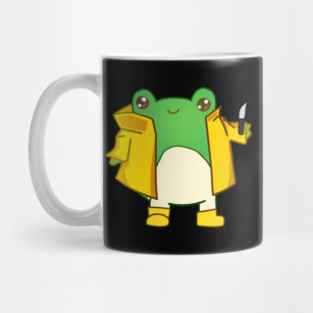 Kawaii Fog holding a Knife, Funny Frog Lover Mug