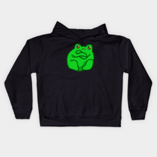 Kawaii Angry Fog, Funny Frog Lover Kids Hoodie