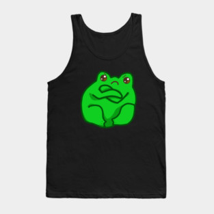 Kawaii Angry Fog, Funny Frog Lover Tank Top