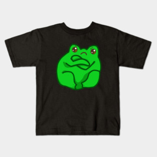Kawaii Angry Fog, Funny Frog Lover Kids T-Shirt