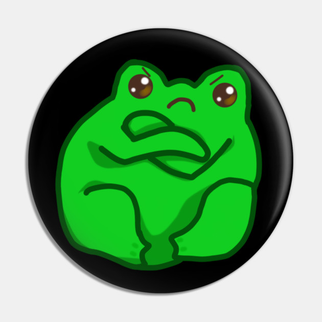 Kawaii Angry Fog, Funny Frog Lover Pin by logiamerch