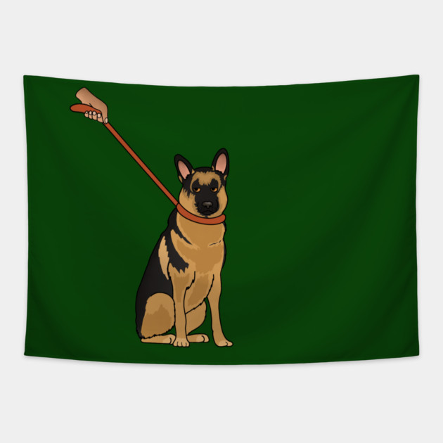 Funny German Shepherd, Love German Shepherds Tapestry by logiamerch