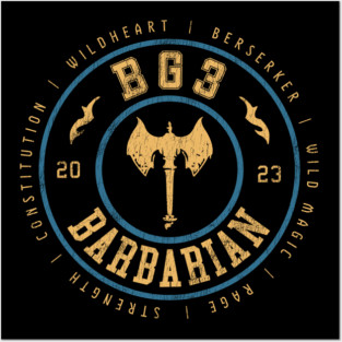 Baldur's Gate 3 Barbarian Posters and Art