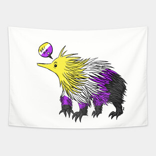 Non Binary Echidna He/Him Pronouns Tapestry