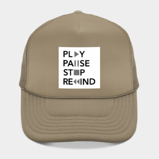 Play Pause Stop Rewind Hat