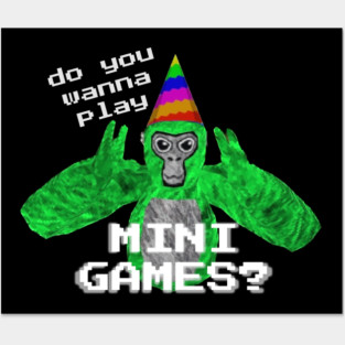 Gorilla Tag Mini Games Kid (For Dark colors) Posters and Art